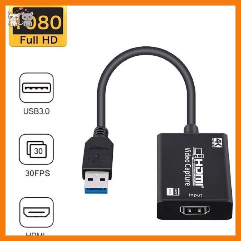 Bộ chuyển HDMI Video Capture 1080P USB 3.0 - livestream từ thiết bị kết nối qua HDMI