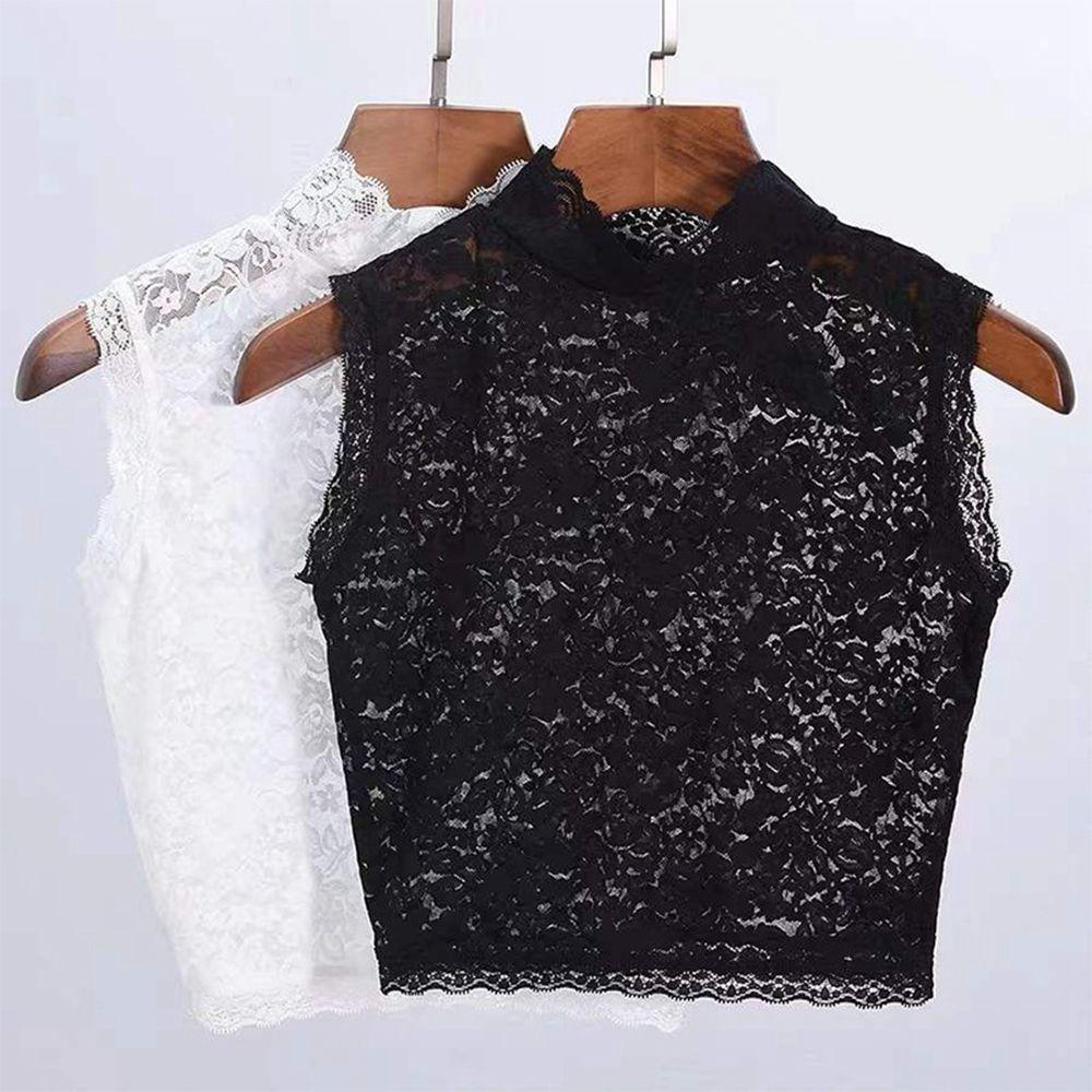 QQMALL Cổ Áo Ren Rời Không Tay Thời Trang Thu Đông Dành Cho Nữ