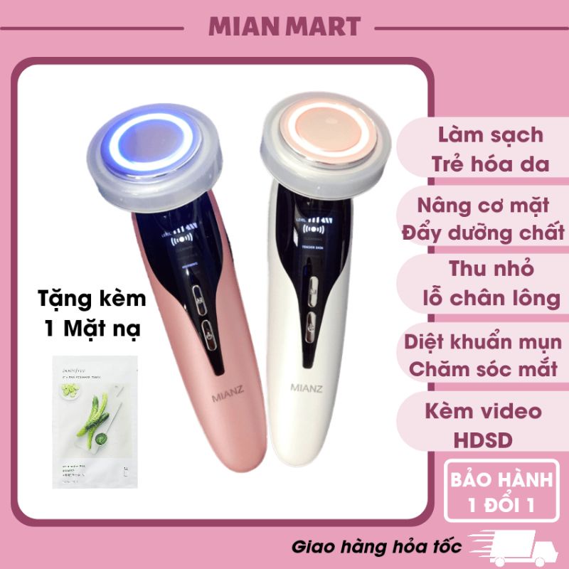 Máy massage mặt cầm tay ion- máy điện di tinh chất - mát xa nâng cơ đẩy dưỡng chất - chăm sóc da - MIAN GROUP