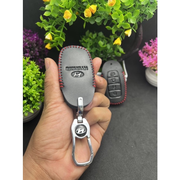 Bao da chìa khoá da bò dành cho xe ô tô HUYNDAI ACCENT 2021