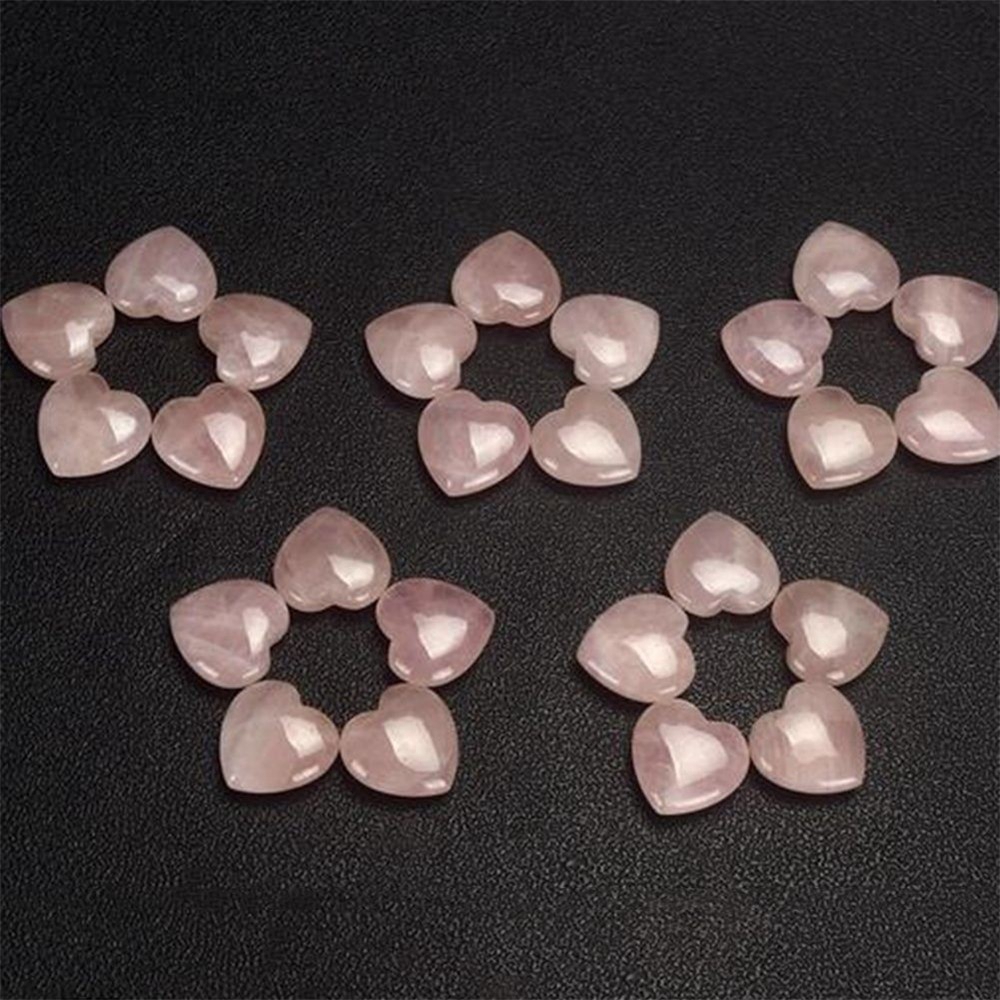 Đá thạch anh hồng hình trái tim màu hồng xinh xắn