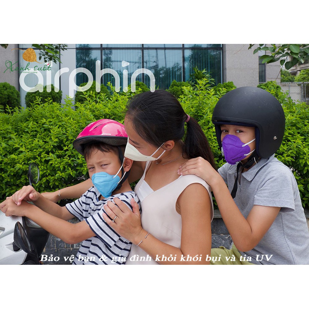 [Airphin] Khẩu trang trẻ em chống ô nhiễm PM 2.5 - Pollution Mask PM 2.5 for kids