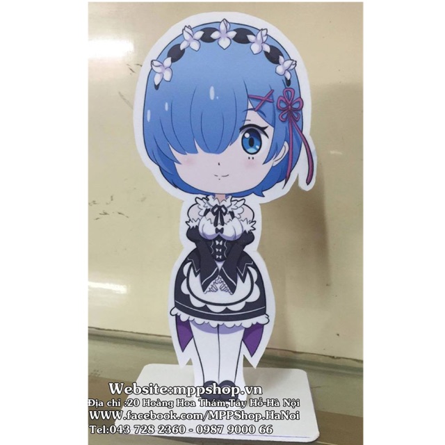 Standee để bàn REM chất liệu phomex cao 17cm