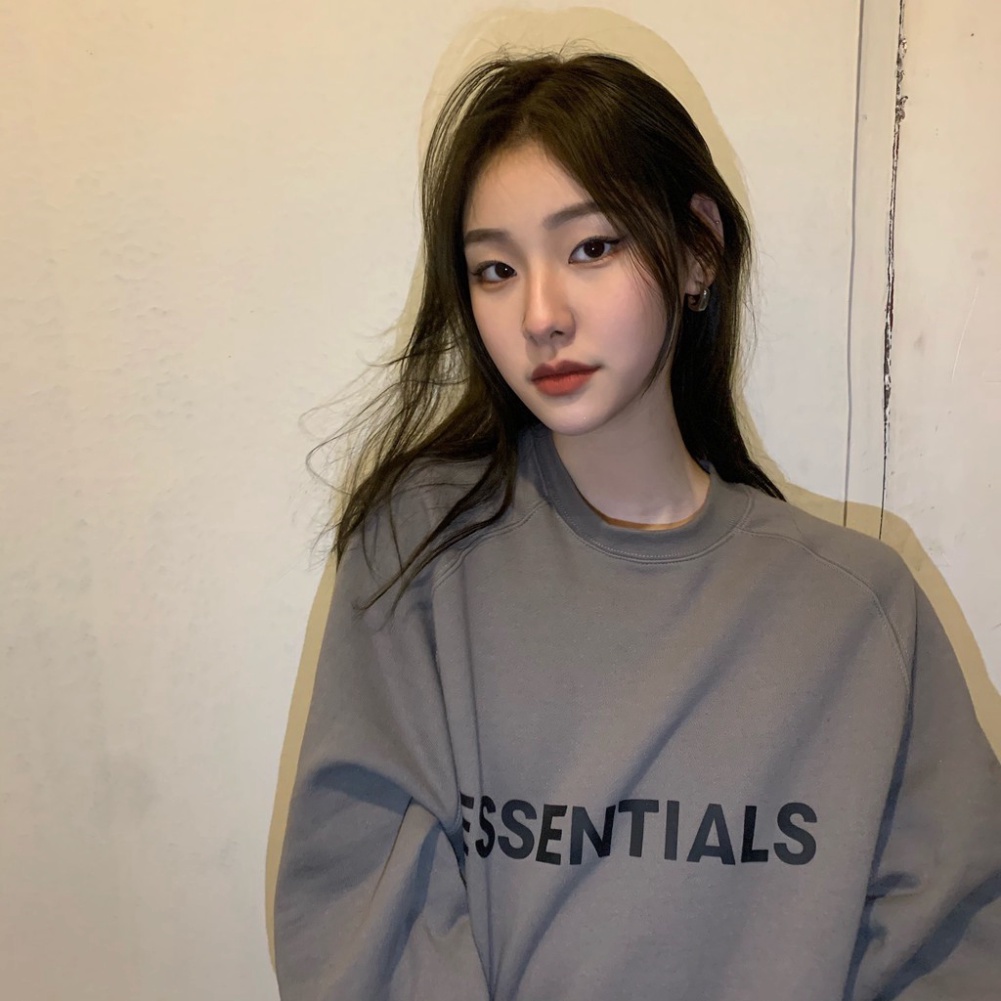 Áo Sweater ESSENTIALS Màu Lạ Áo Sweater Chất Nỉ Ngoại Form Rộng Tay Bồng Unisex Nam Nữ - KD