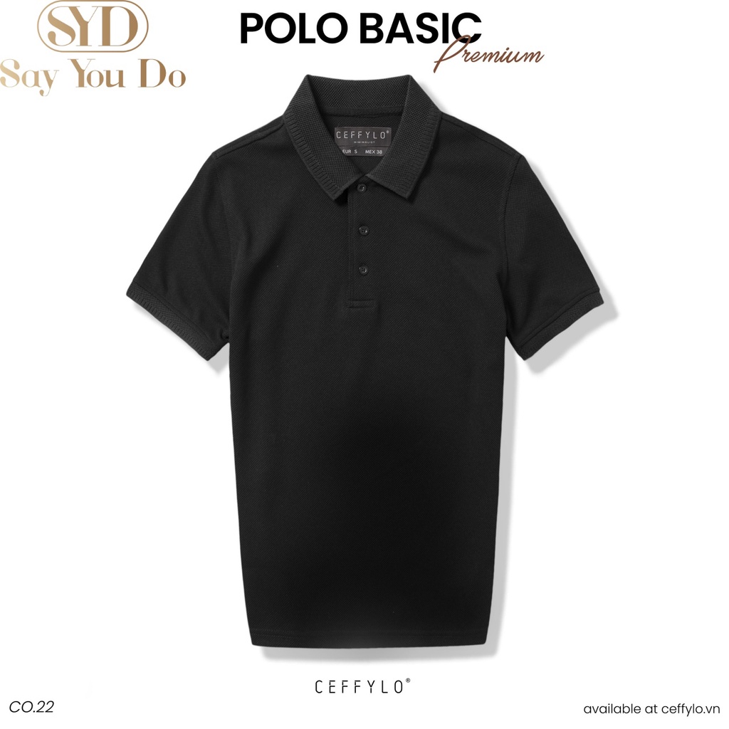 Áo POLO Cộc Tay Nam Basic CEFFYLO 4 Màu Chất Vải Pique Độ Co Giãn Cao Thấm Hút Mồ Hôi Tốt - PL06