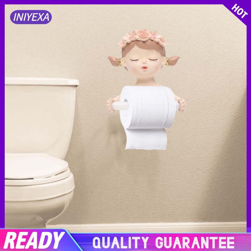 Giá Đỡ Cuộn Giấy Vệ Sinh Gắn Tường Trang Trí Hình Cô Gái Đáng Yêu