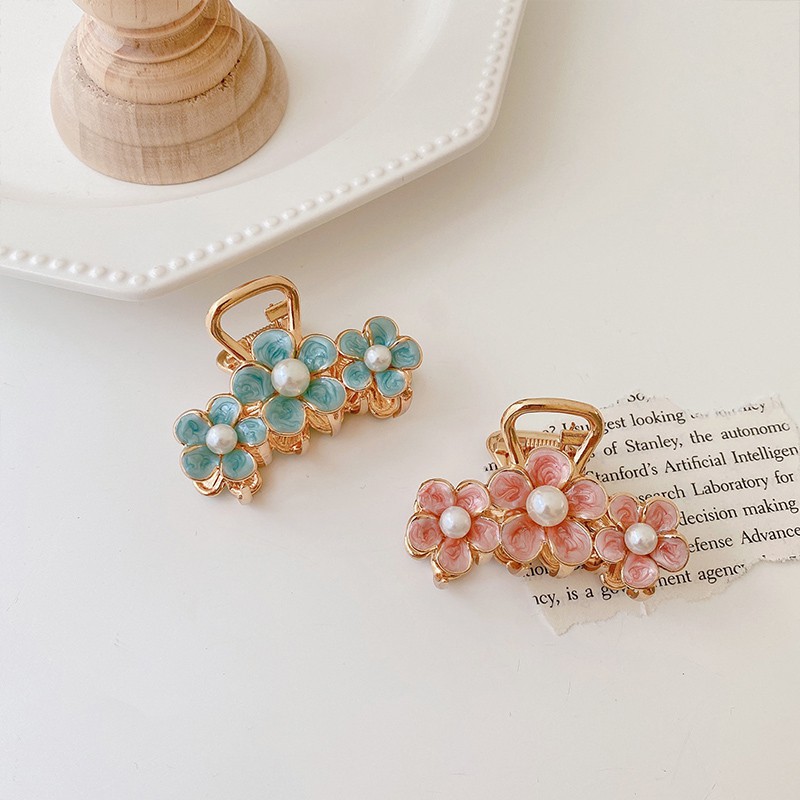 Kẹp Tóc Hình Hoa Đính Ngọc Trai Giả Thời Trang Dành Cho Nữ