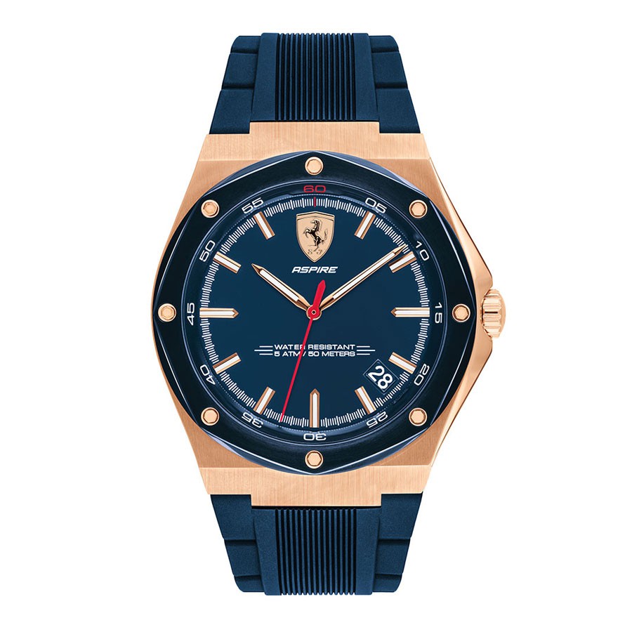 Đồng Hồ Nam Ferrari Dây Cao Su 0830667 - Mặt Xanh