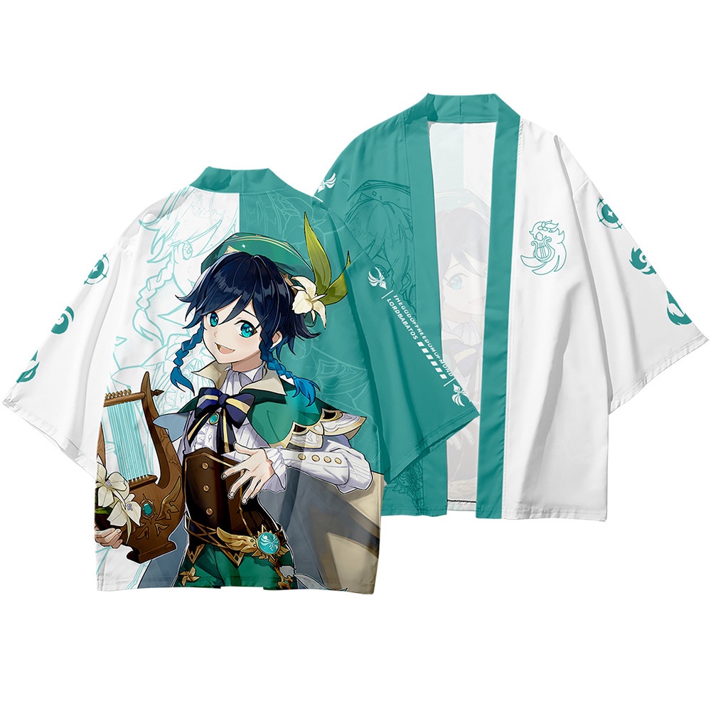 Áo choàng kimono dáng rộng in họa tiết anime Genshin Impact độc đáo cho nam và nữ | BigBuy360 - bigbuy360.vn