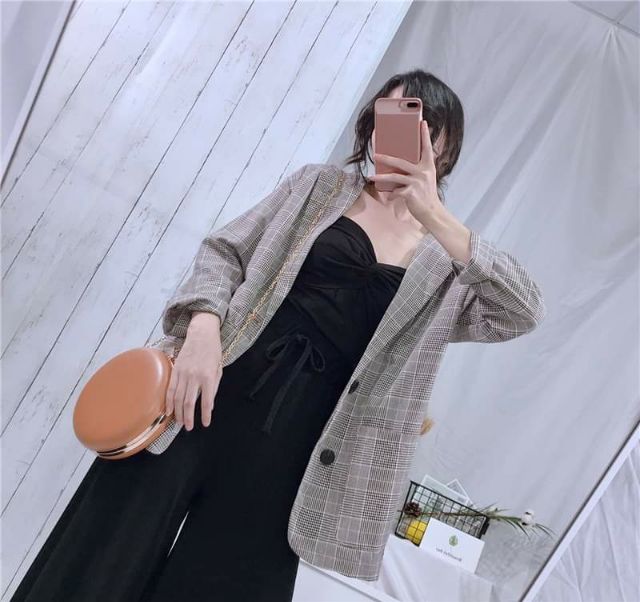 Hàng Sẵn_ Áo khoác blazer kẻ sọc mỏng ulzzang(ảnh thật cuối)