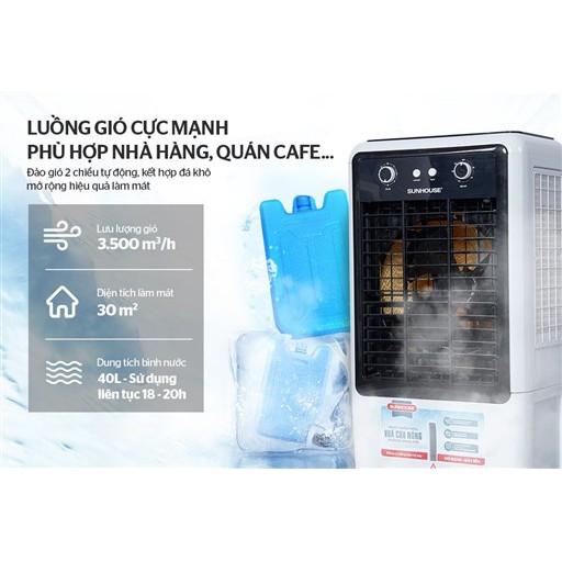 Quạt điều hòa Sunhose  SHD7750 220W 40L -  Hàng trưng bày chưa qua sử dụng