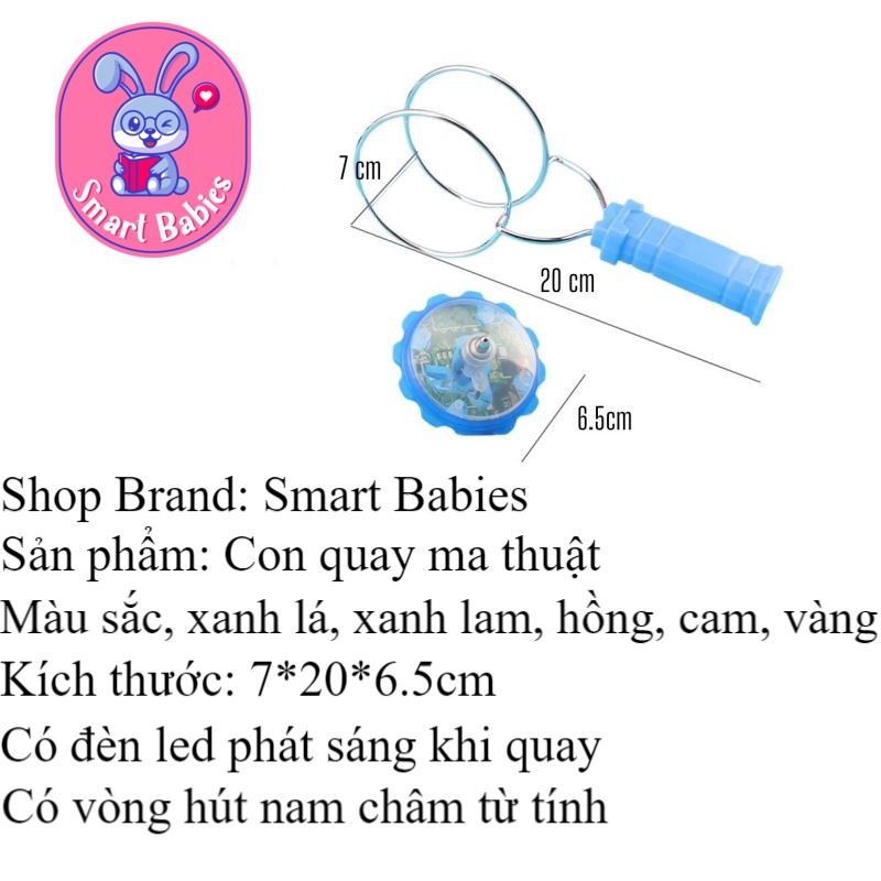 Con quay ma thuật phát sáng nhiều màu cực đẹp, con quay từ tính có led sáng