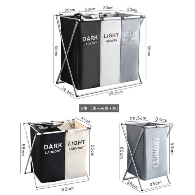 Nitrogen071 Sọt Vải / Giỏ Vải Rổ đựng đồ giặt có thể thu gọn Vải Oxford Thiết kế Tay cầm mềm Dễ dàng lắp đặt cài Quần áo bền Hamper