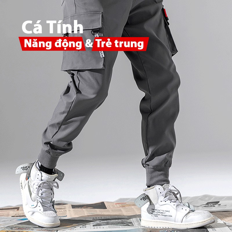 Quần jogger nam ⚡FREESHIP⚡ Quần thể thao nam kaki mã MKE thô túi hộp kiểu bó ống Hàn Quốc chất vải đẹp ống dài | BigBuy360 - bigbuy360.vn