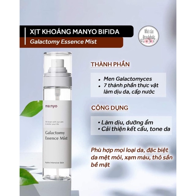 Xịt khoáng MANYO FACTORY GALACTOMY ESSENCE MIST