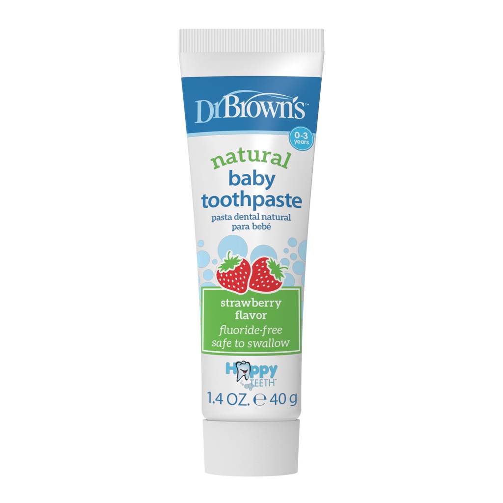 Kem đánh răng vị táo Organic Dr Brown's baby Om+