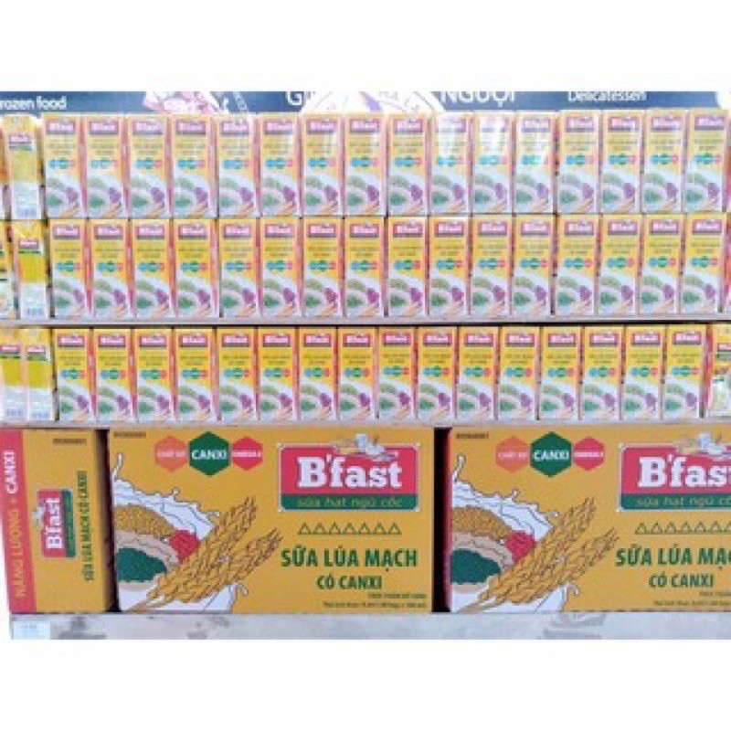 Thùng 48 Hộp Sữa B'Fast Lúa Mạch Có Canxi - 180ml