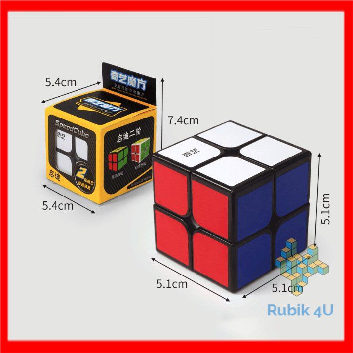 Rubik 2x2 QiYi 2 Tầng QiDi Khối Lập Phương Rubik Viền Đen