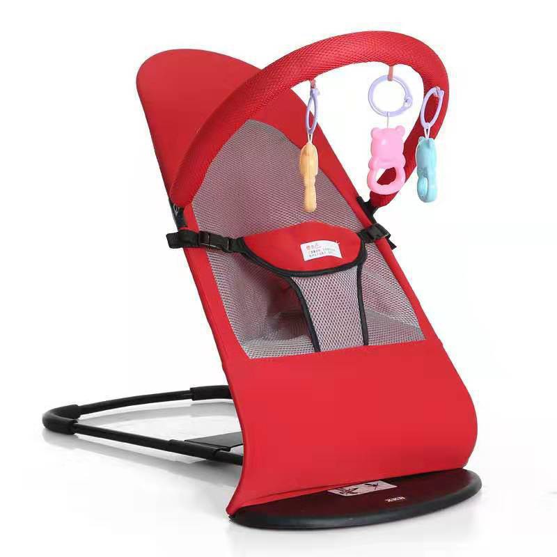 Ghế rung, ghế nhún cho bé sơ sinh kèm gối, có thanh treo đồ chơi tạo sự thích thú cho bé