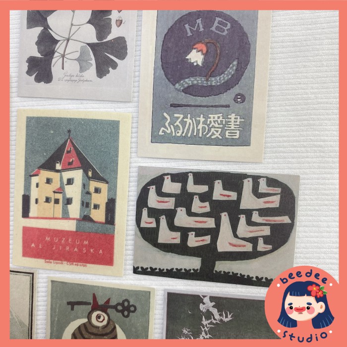 Set 10 tấm sticker retro chủ đề Cuộc sống nhât bản