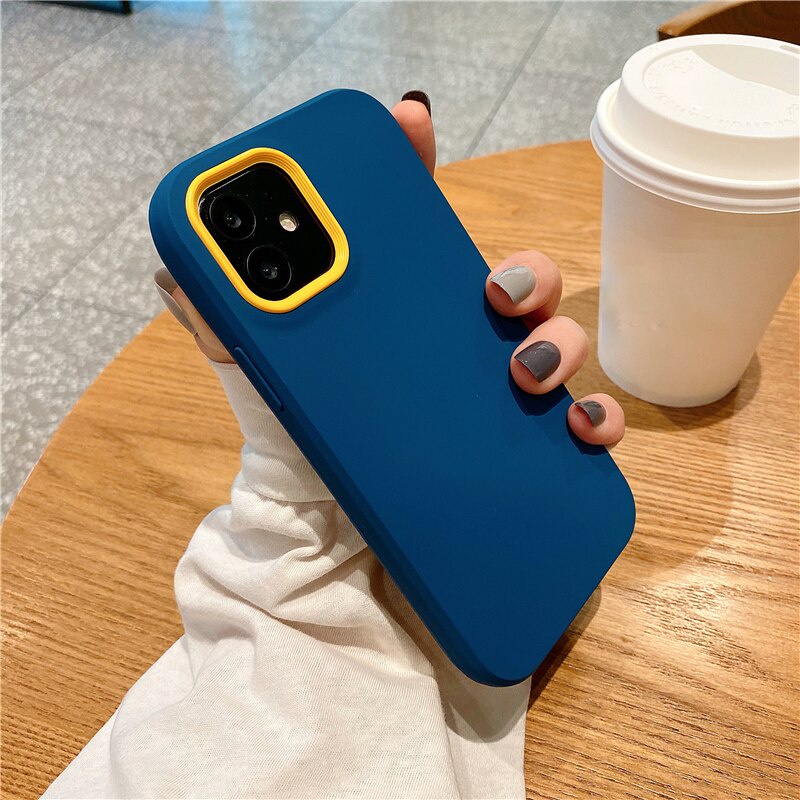 Ốp điện thoại silicon mềm hai lớp 3 trong 1 chống sốc cho iPhone 13 12 11 Pro Max XR XS Max X 6 6S 7 8 Plus 13