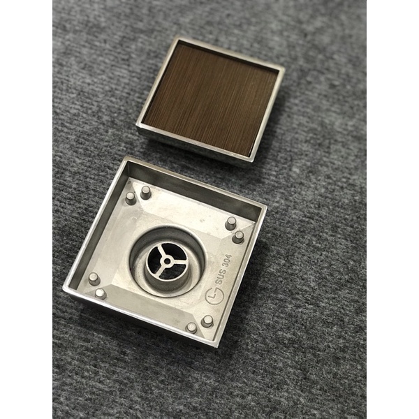 Phễu thoát sàn đặt gạch chống hôi, chống côn trùng cao cấp, đúc inox304 nguyên khối