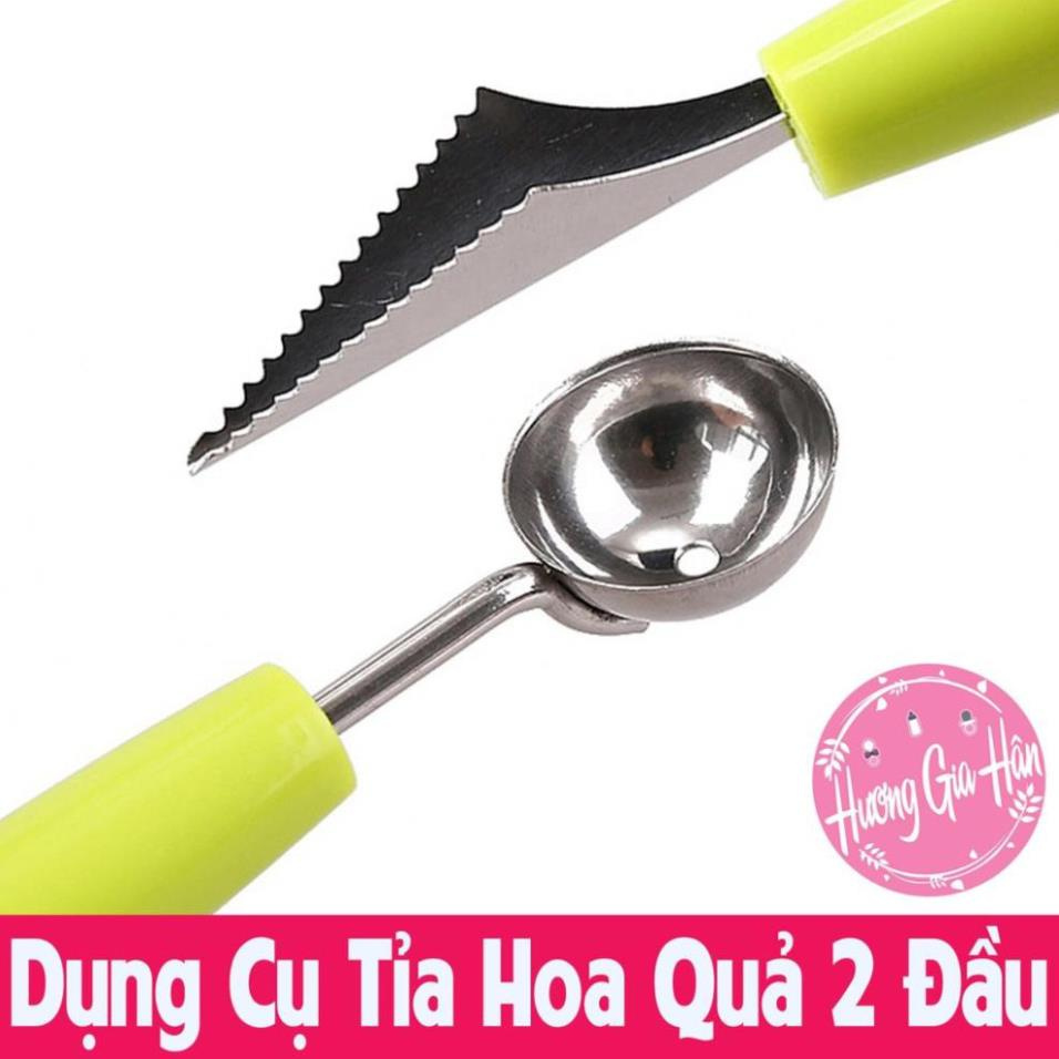 Dụng Cụ Tỉa Hoa Quả 2 Đầu , Muỗng Múc Trái Cây, Muỗng Bingsu [Thanh Mai Shop]