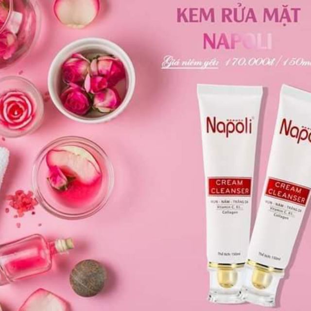 CREAM CLEANSER NAPOLI Kem Rửa Mặt 🍓Chính Hãng 🍓 Sữa Rửa Mặt Napoli Của Hải Âu Việt