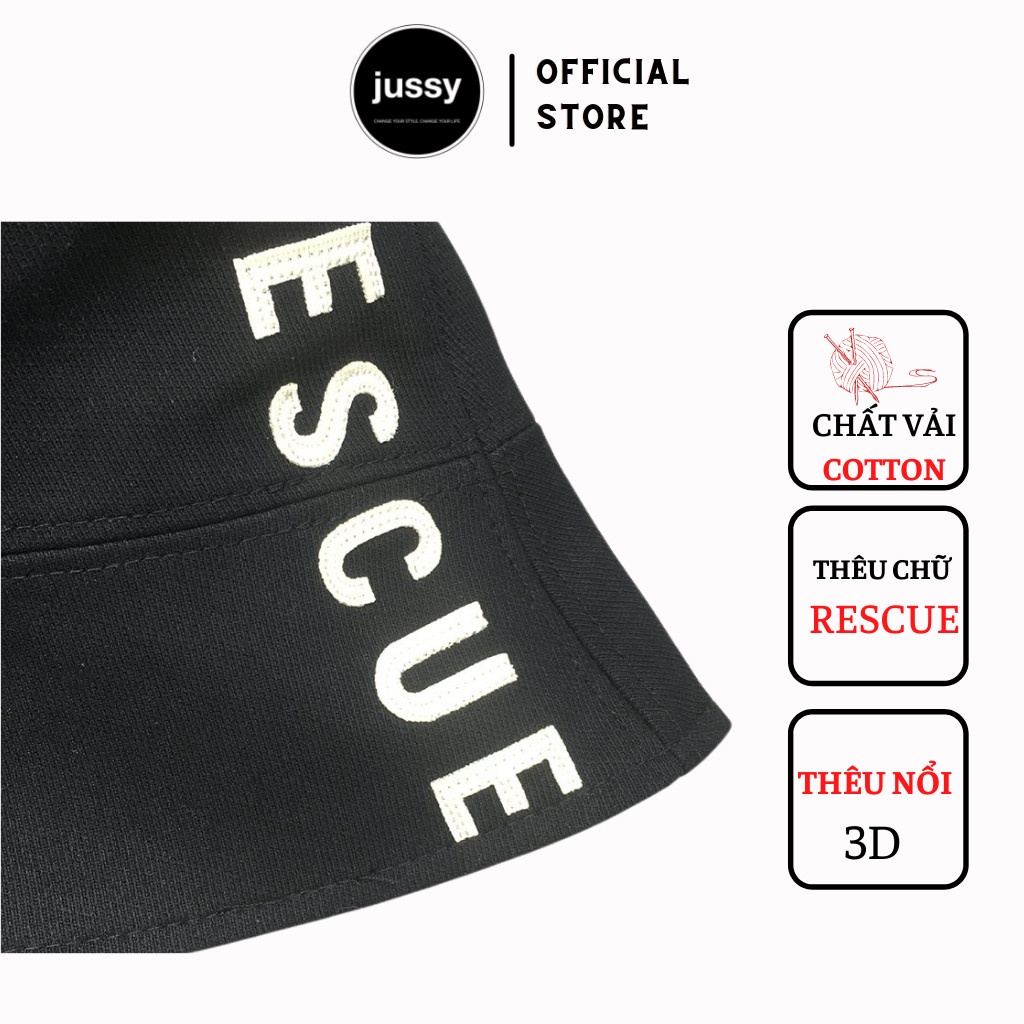 Mũ Bucket Rescue Vành Cụp JUSSY Fashion Nhiều Màu Phong Cách Nón Tai Bèo Nam Nữ Thời Trang Ulzzang Unisex Chất Vải Kaki