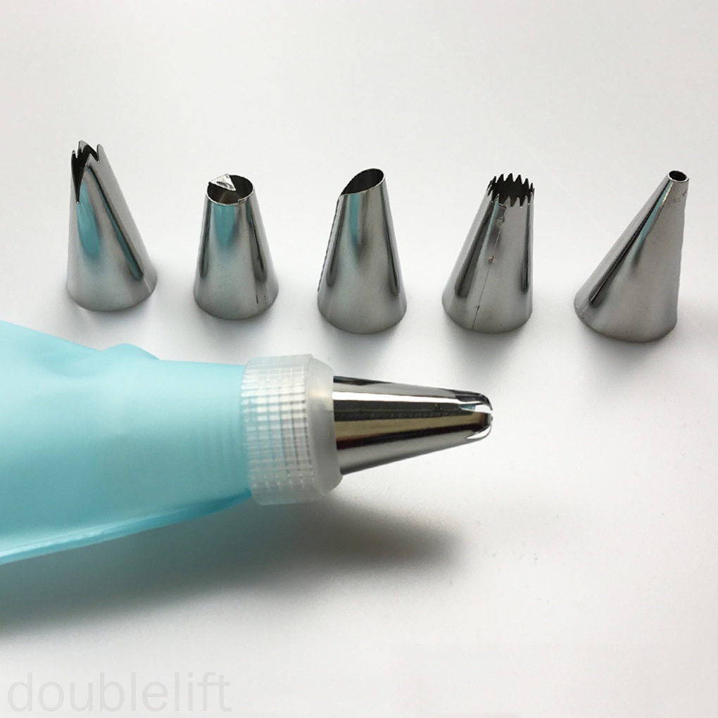 Set Túi Bắt Bông Kem Kèm 14 Đầu Bắt Kem Bằng Thép Không Gỉ Và Đầu Chuyển Đổi Tiện Dụng
