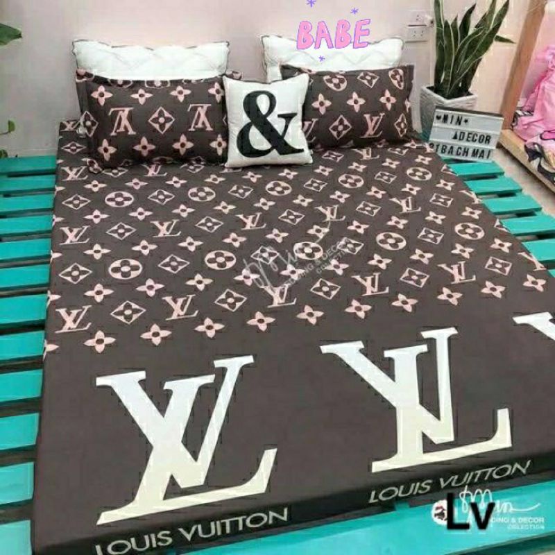 Set 1 ga kèm 2 vỏ gối chất poly cotton kích thước 1m6x2m hoặc 1m8x2m độ dày đệm 10cm