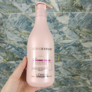 Dầu gội chăm sóc tóc nhuộm L'oreal Serie Expert A-OX Vitamino color radiance shampoo 500ml