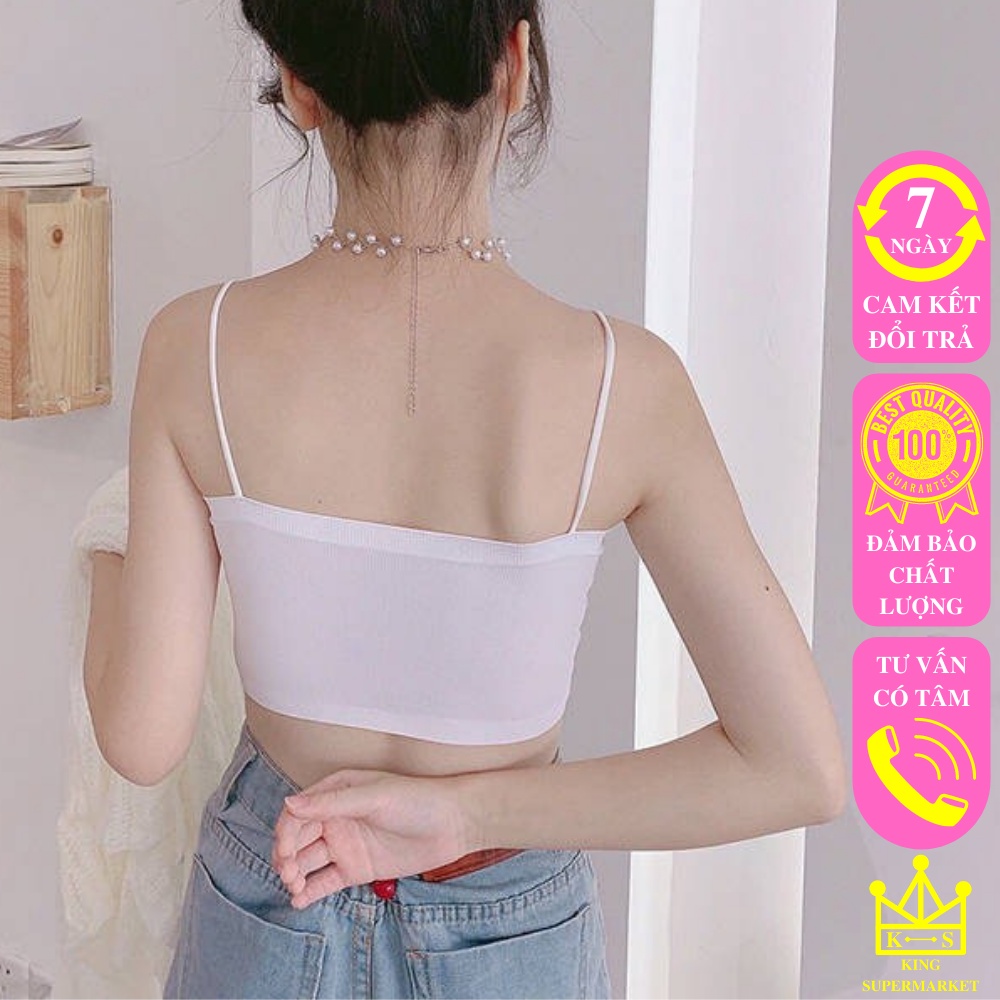 Áo Bra Đúc Su 2 Dây Body, Dáng Croptop Hở Eo Có Sẵn Độn Ngực ABR010