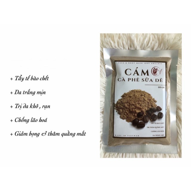 Cám gạo tắm trắng Cafe Sữa Dê