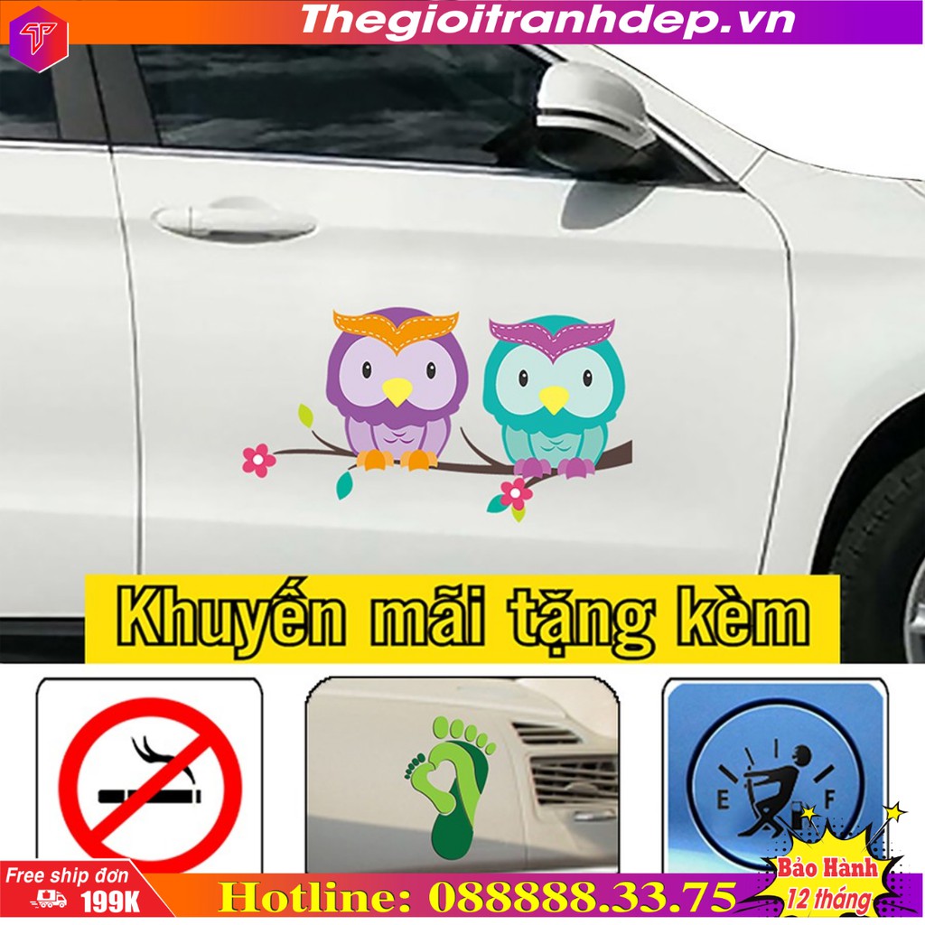 [Sale]-Decal xe hơi, decal xe bán tải nhân vật hoạt hình