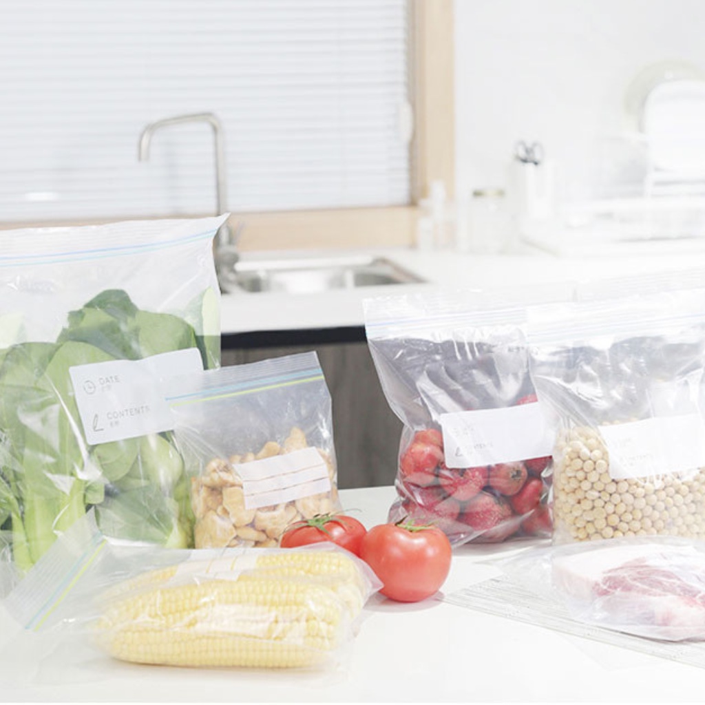 Túi bảo quản thực phẩm/ túi zip có khóa kép bảo quản thực phẩm tươi sống / rau củ quả nhiều size đa năng