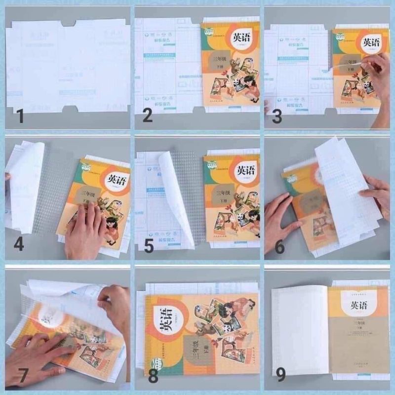 Set 10 decal bao sách vở, bao tập chống thấm nước và chống rách