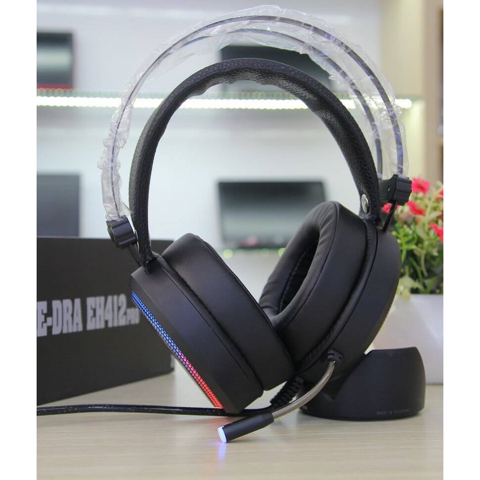 Tai nghe Gaming EDRA EH412 PRO Pink / Black Led RGB