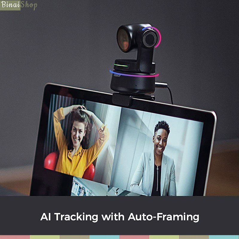 OBSBOT Tiny - Webcam Máy Tính Góc Rộng 90°, Phân Giải HD1080, Zoom 2x, Tích Hợp AI Điều Khiển Cử Chỉ Tay