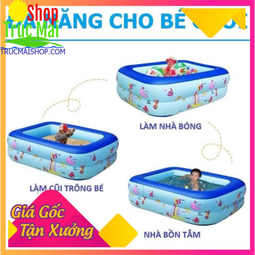 bể bơi phao BỂ PHAO BƠI ĐA NĂNG 1m2 ( 3 tầng, đáy dày ) CHO BÉ LOẠI ĐẸP