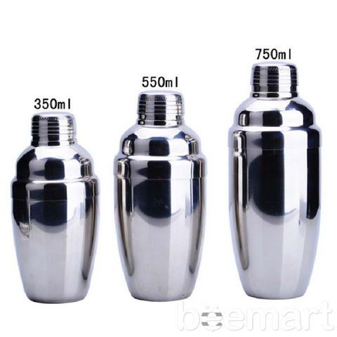 bình lắc inox cocktail lớn 550ml shaker pha chế dụng cụ quầy bar