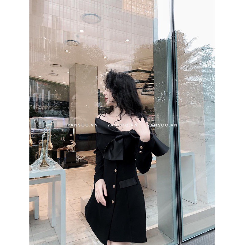 [Mã WAMT1505 giảm 10K đơn 0K] 💙VÁY KIỂU XINH MÀU ĐEN TRỄ VAI DỰ TIỆC - Du lịch - Lễ hội Cực XINH - Full size SML | BigBuy360 - bigbuy360.vn