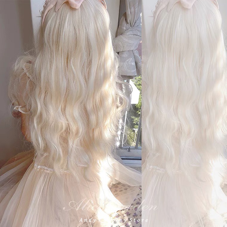 [CÓ SẴN] Tóc giả/ Wig teen vàng nhạt Roxanne Alice Garden