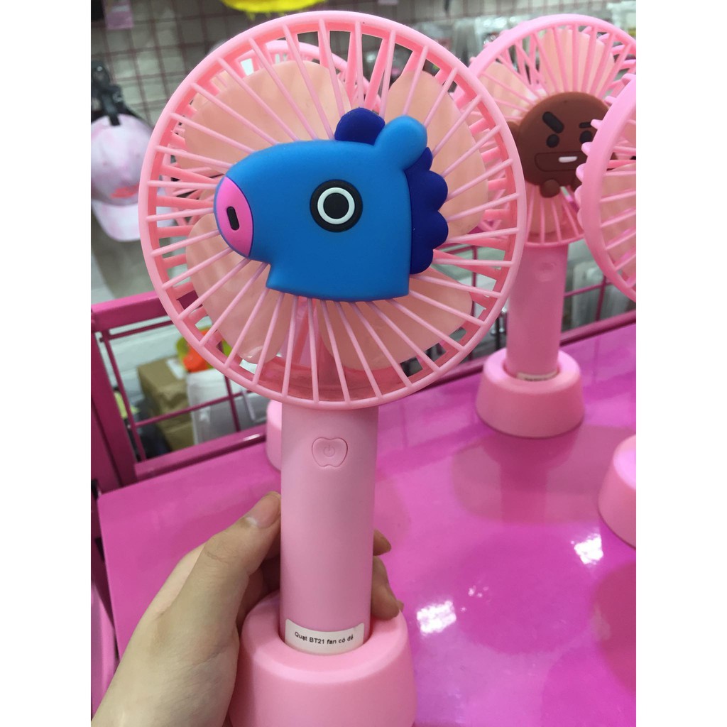 Quạt đứng tích điện quạt BT21 fan có đế quạt điện