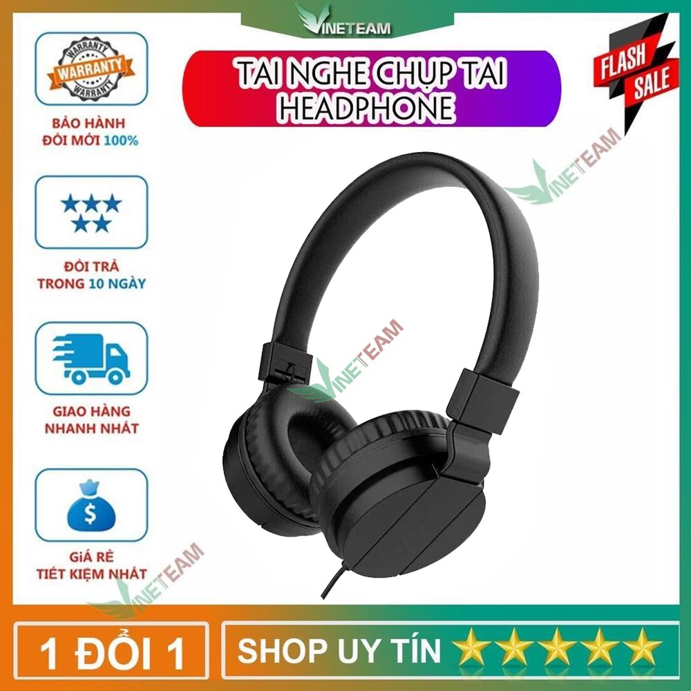 Tai nghe chụp tai headphone có dây kèm mic , tai nghe chụp tai có mic có thể gập lại, âm thanh sống động -dc4038