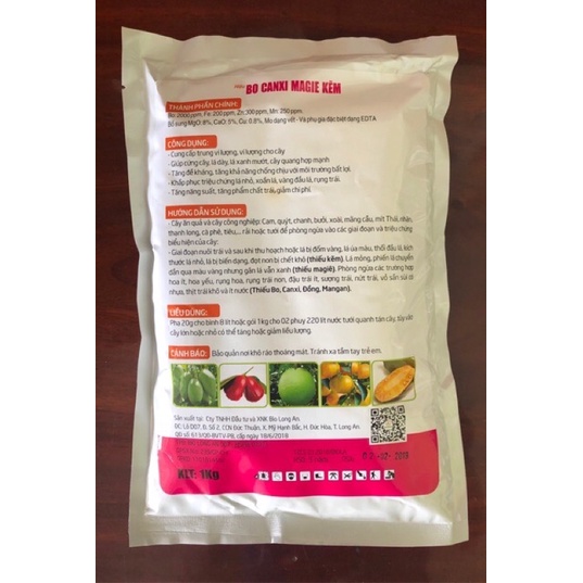 Cung caap vi luong BO CANXI MAGIE KẼM của quả cầu lửa 1kg