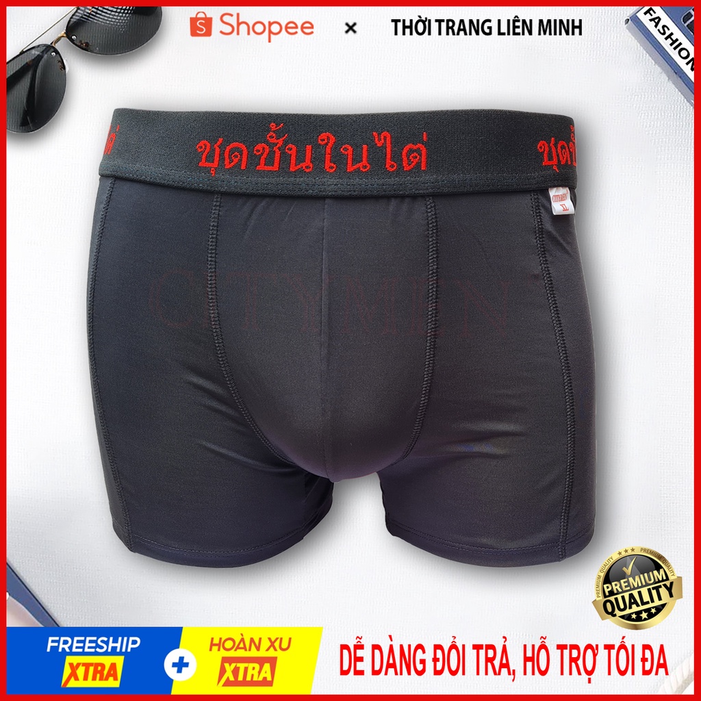 Quần lót nam boxer lưng Thái thun lạnh 4 chiều cao cấp, co dãn tốt, quần xì, đồ lót, sịp đùi