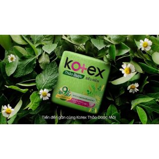 Băng vệ sinh Kotex Thảo Dược Siêu Mềm (4 miếng) (hàng mẫu tặng kèm - không bán)