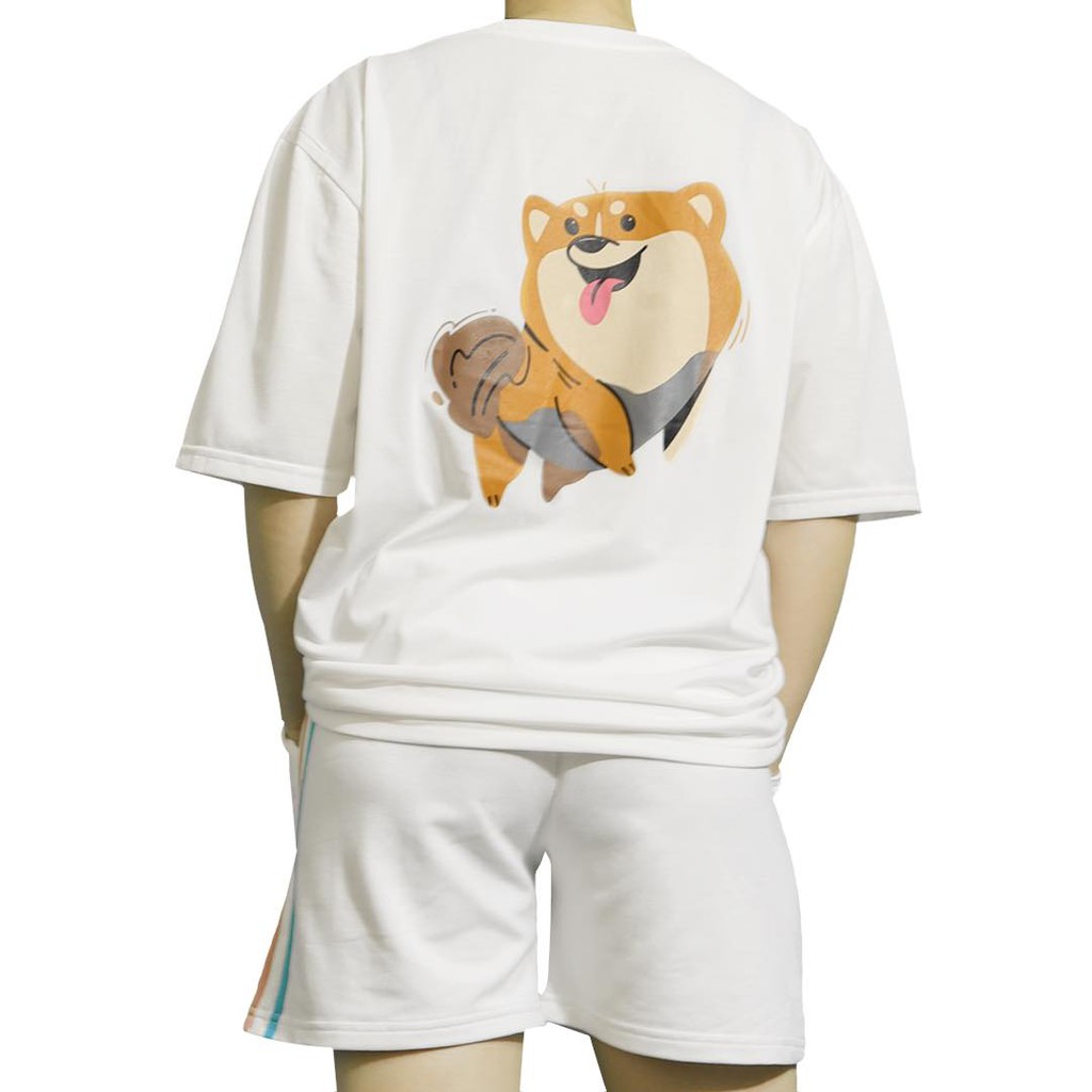 Áo in hình cún dễ thương, áo in hình chó đáng yêu, áo in hình động vật, áo thun Doge Tee, áo thun form rộng over size