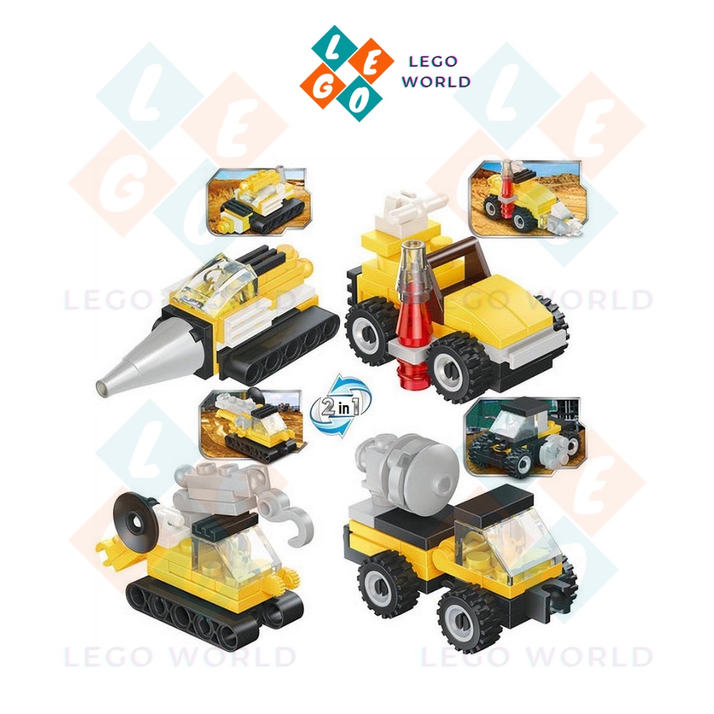 Đồ chơi lắp ráp 12 trong 1 cho bé Robot công trường 23007 - shop Lego World